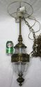 Vintage Cut Clear Glass Crystal Hanging Parlor Cha