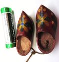 Tiny Minuature Pair of Clogs Primitive Antique Han