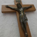 Antique Vintage Wood Crucifix Catholic Corpus Jesu