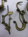 Lot Antique 2 Solid Brass Birds Large & Small Figu