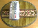 *^* Vintage Italian Gold Brocade Doily Doiley Rug 