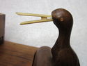 Vintage Carved Wood Novelty Mechanical Bird Cigare