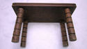 Antique Foot Milking Stool Farm Bench Turned  Wood