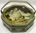 WoW Vintage Tin Box Cookie Storage Container Litho