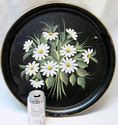 Huge Handpainted Serving Tray Vintage Toleware Flo