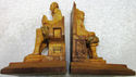 Vintage Bookends Don Quixote Sancho Figurines Scul