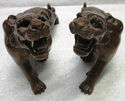 Stunning Vintage Wild Panthers Cats Animal Stature