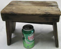 Cute Antique Foot Milking Stool Farm Bench Wood Se