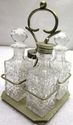 Antique Condiment Cruet Set Vintage ESPN Silver pl