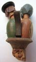  Vintage ANRI Hand Carved Wood Bottle stopper Kiss