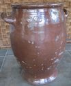 Rare Large Antique Old Brown Crock Primitive Salt 