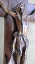 Antique Crucifix  Cross Black Forrest Wood Corpus 