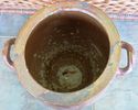 Rare Large Antique Old Brown Crock Primitive Salt 