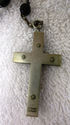 French Antique Devotional Rosary  Silver Cross Pla