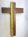 Antique Old Religious Crucifix Cross Bronzed Figur