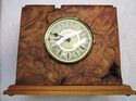 Gorgeous Rustic Solid Olive Wood Case Mantel Clock