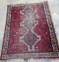 Antique Persian Knotted Wool Area Rug Thick Pile O