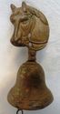 Gorgeous Antique Brass Brass Bell with Horse Head 