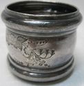 Antique Ornate Decorated Silver Napkin Ring Engrav