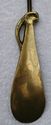 Antique Old All Solid Brass Shoe Horn Shoehorn w V