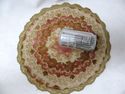  Vintage Italian Gold Brocade Doily Doiley Rug Tab