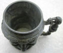 Antique Old Pewter Vintage Toby Stein Mug Figural 