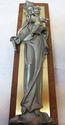 Ornate Vintage Madonna & Child Pewter Religious Pl