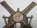  Vintage Thermometer Bronzed metal Dutch Windmill 