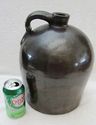 Large Antique Old Chocolate Brown Jug Primitive Sa