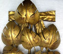 Italian Toleware Gold Painted Metal Flowers Bouque