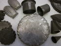 Vintage set 13 Old Primitive Tin Metal Molds All S