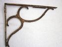 Old Salvage Antique Colonial Wrought Iron Shelf Br