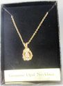 Vintage Genuine Opal Necklace Pendant Gold Tone Ch