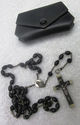 French Antique Devotional Rosary  Silver Cross Pla