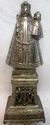 Antique Icon Silver metal Statue Virgin Lady Black