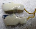 Vintage Miniature Clogs Delft Blue Pottery Hand Pa