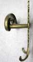 Fantastic Lg Antique Brass Hat Coat Hanger Ornate 