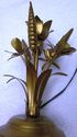 Vintage Metal Flowers Wheat Sheaf Lamp Toleware Go