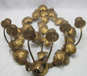 Italian Toleware Gold Painted Metal Flowers Bouque