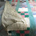 Amazing Old Antique Civil War Era Crazy Quilt Shab