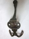 Large Antique Brass Hat Coat Hanger Ornate Hook Vi