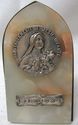 Antique Green Onyx Plaque w Holy Madonna French Vi