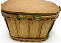 Vintage Wood Womens Basket Purse Primitive Handbag