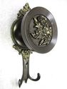 Lg Ornate Italian Coat Hook Hanger Hat Ornate Wall