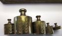 Antique Set 5 pieces Brass Weights for Balance Sca