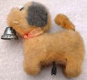 True Vintage Toy Key Wind-up Dog w Bell Old Squeak