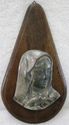 Antique Old Silver Madonna Virgin Mary Plaque Vint