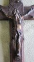 Antique Crucifix  Cross Black Forrest Wood Corpus 