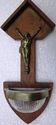 Antique Jesus Christ French Holy Water Font Vintag