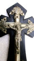 Fantastic Old Antique Crucifix Cross Holy Water Fo